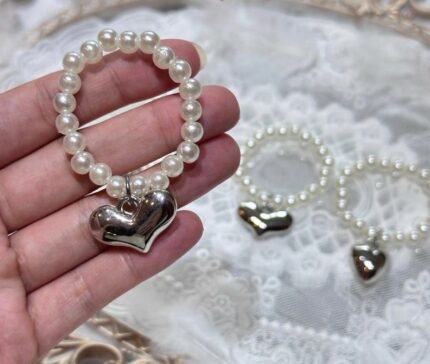 Labubu Fashion Jewelry Accessories-love Pearl Necklace