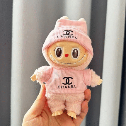 Labubu Fashion Outfit - Chanel Style Pink Top + Pink hat|O011