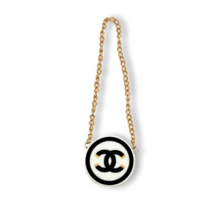 Labubu White/Black Chanel Style Round Bag